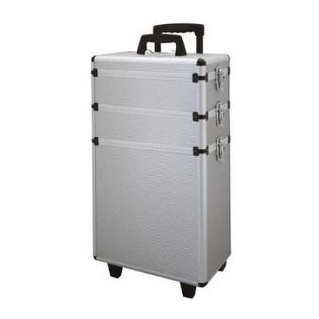 moord Universeel spreiding Koffer 3-deling met trolley (aluminium) - Pedimed