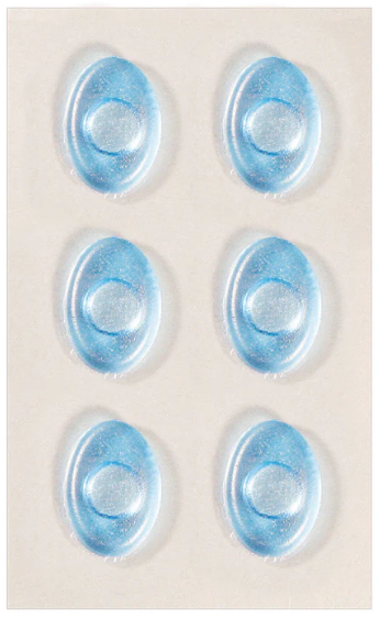 Siliconen pads per 6 (blauw) Titania