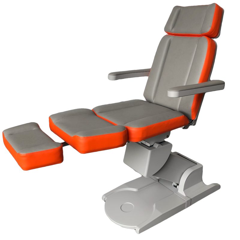 Beauty treatmentchair Grey-Orange (F4340_07432-F4340_20280)foot out