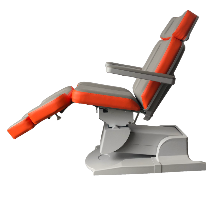 Beauty treatmentchair Grey-Orange (F4340_07432-F4340_20280)side